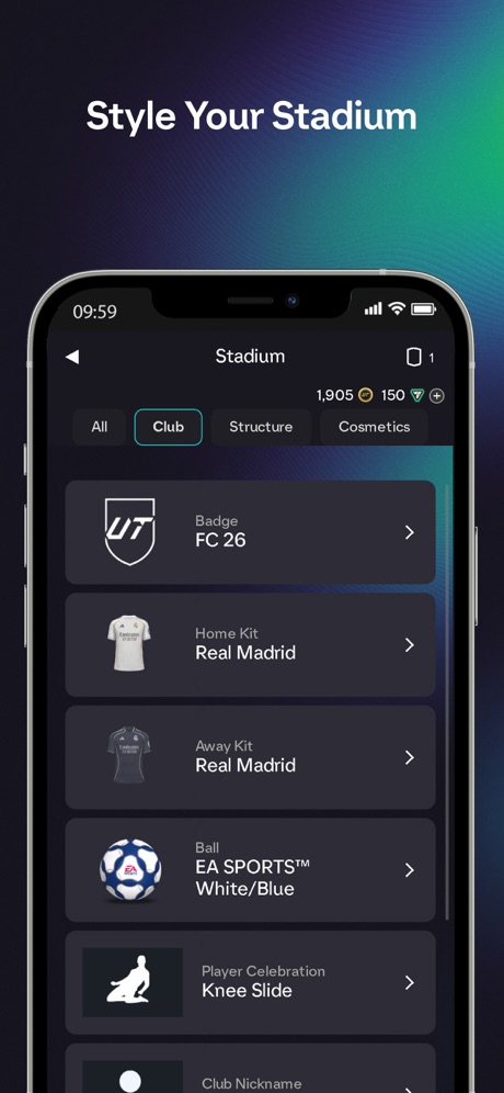 FC 26 Web App Interface